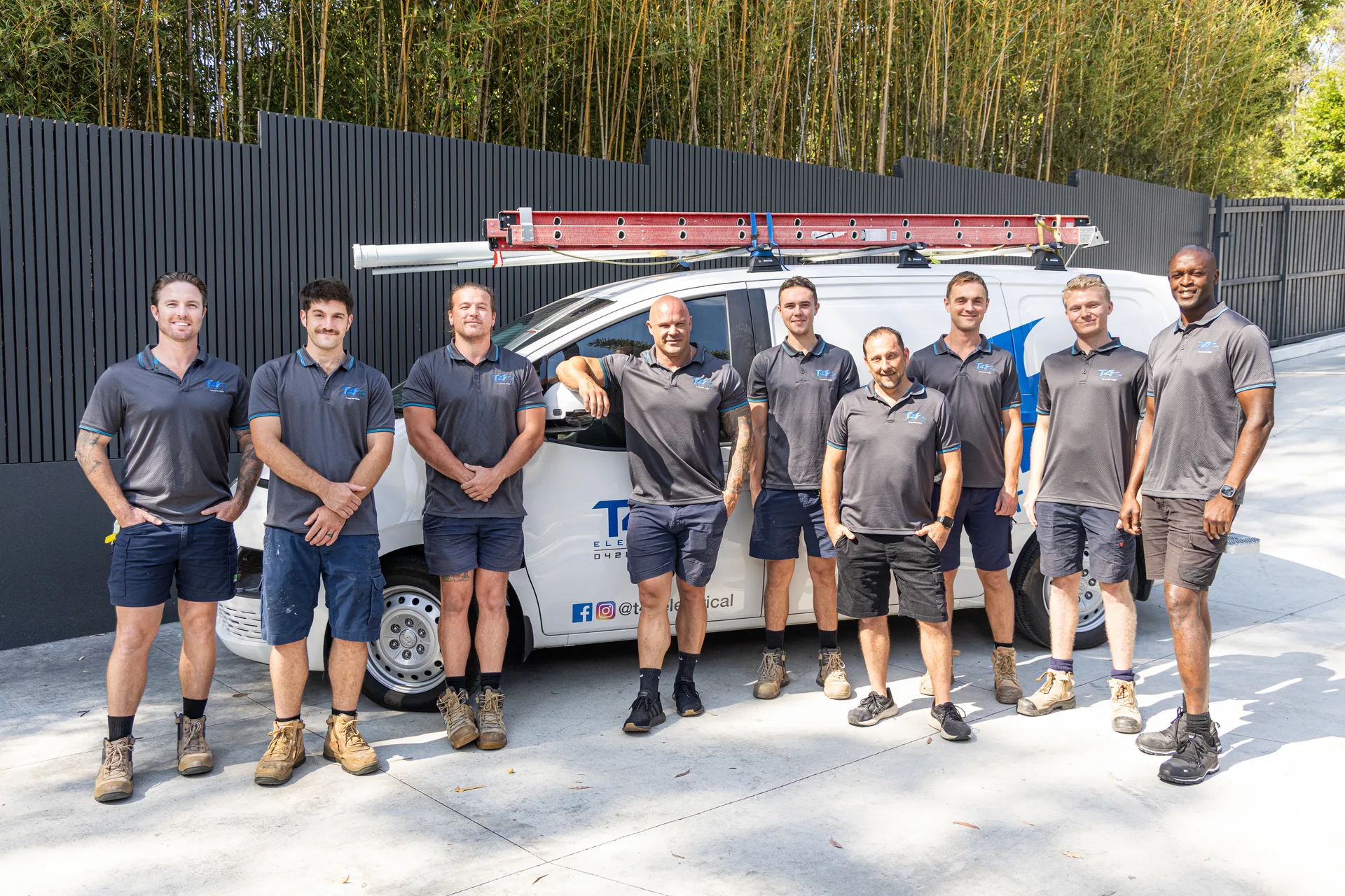 The Air Conditioning Highland Park team with a service van